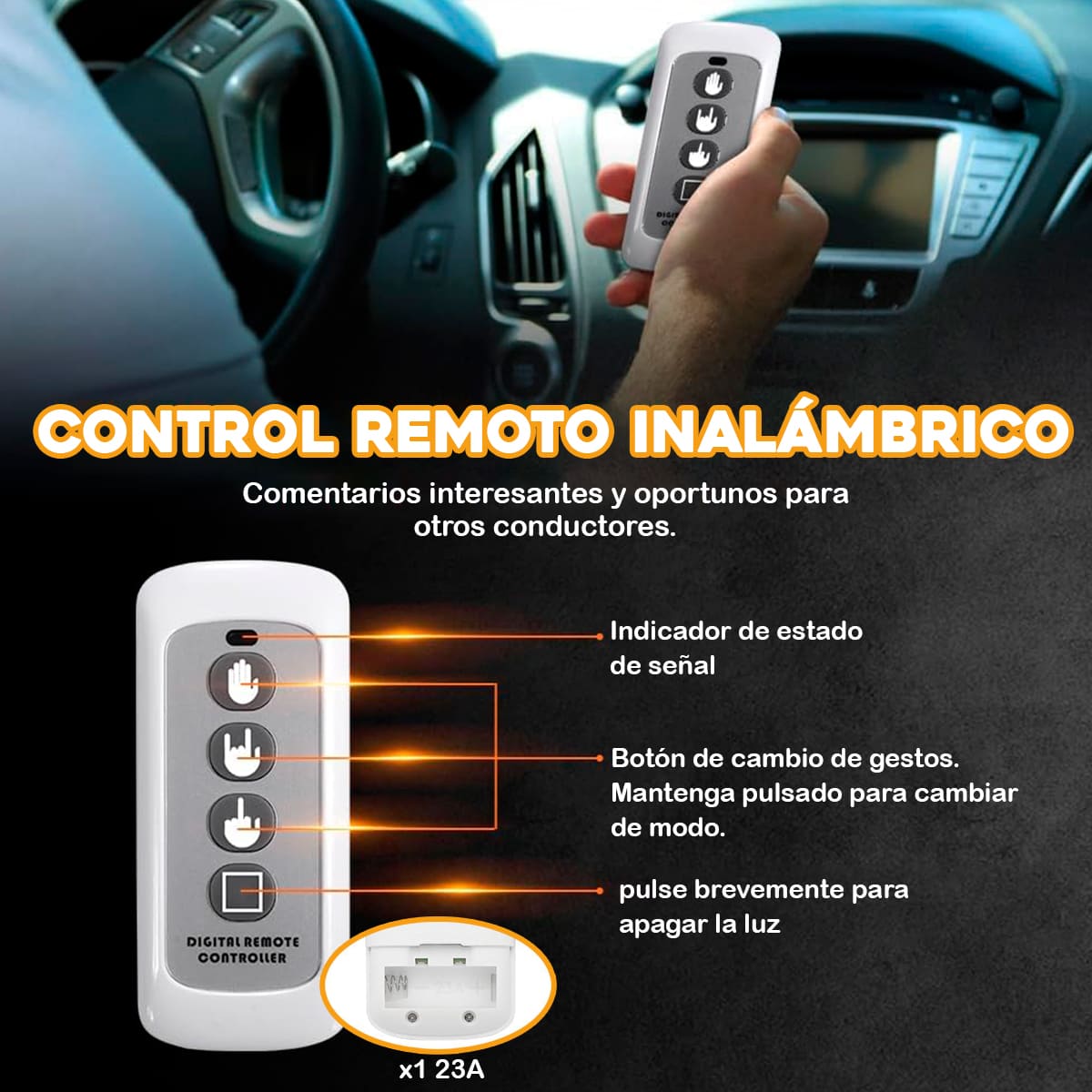 LETRERO GESTOS MANO Luz led